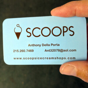 Scoops Card business card