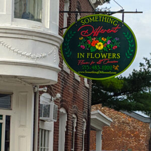 Something Different in Flowers sign